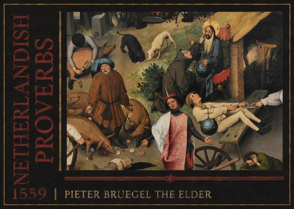 Pieter Bruegel Netherlandish Proverbs IV No4 - Plakat