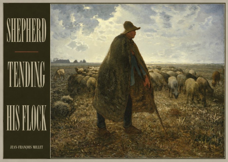 Jean-François Millet Shepherd Tending His Flock No4 - Plakat