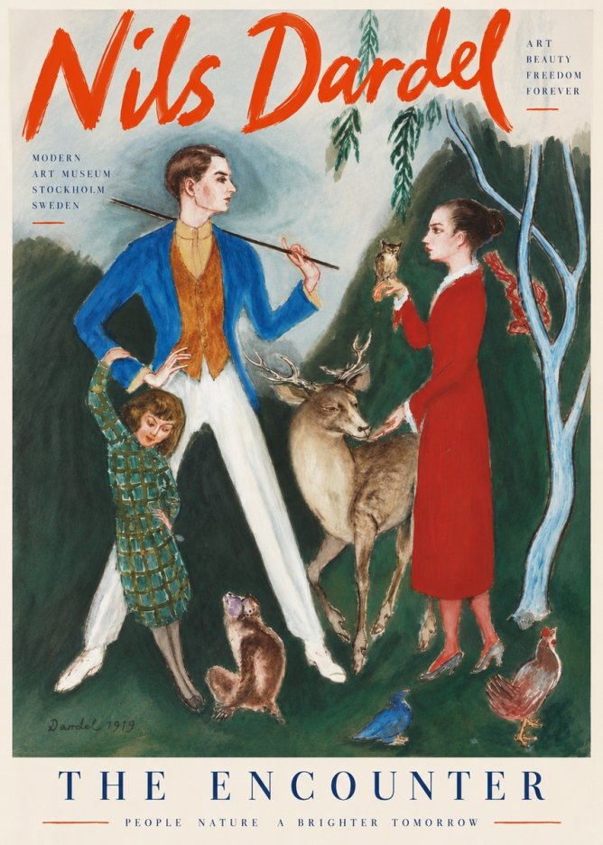 Nils Dardel The Encounter No6 - Plakat