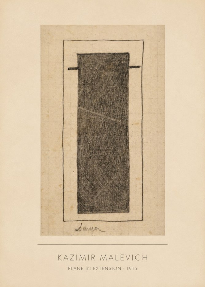 Kazimir Malevich Plane in Extension No4 - Plakat