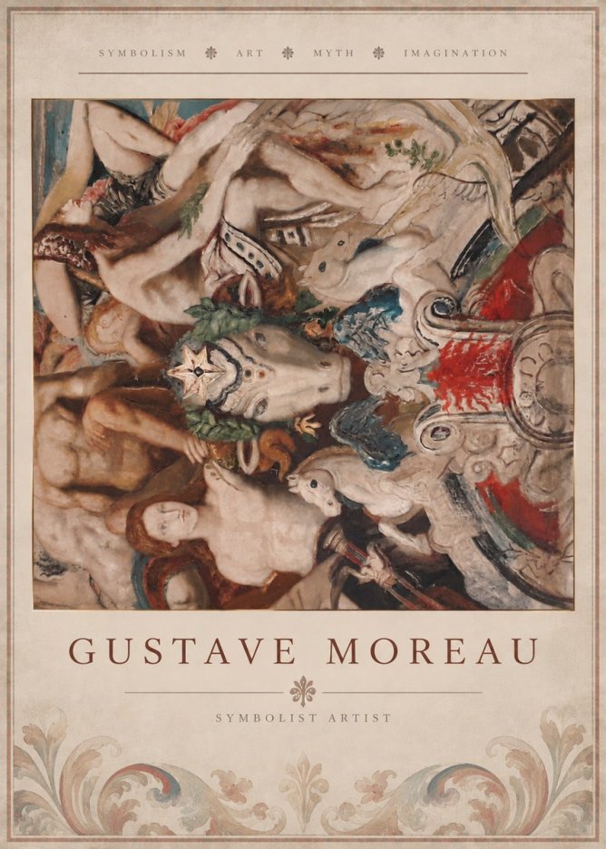 Gustave Moreau Mythological Composition No5 - Plakat