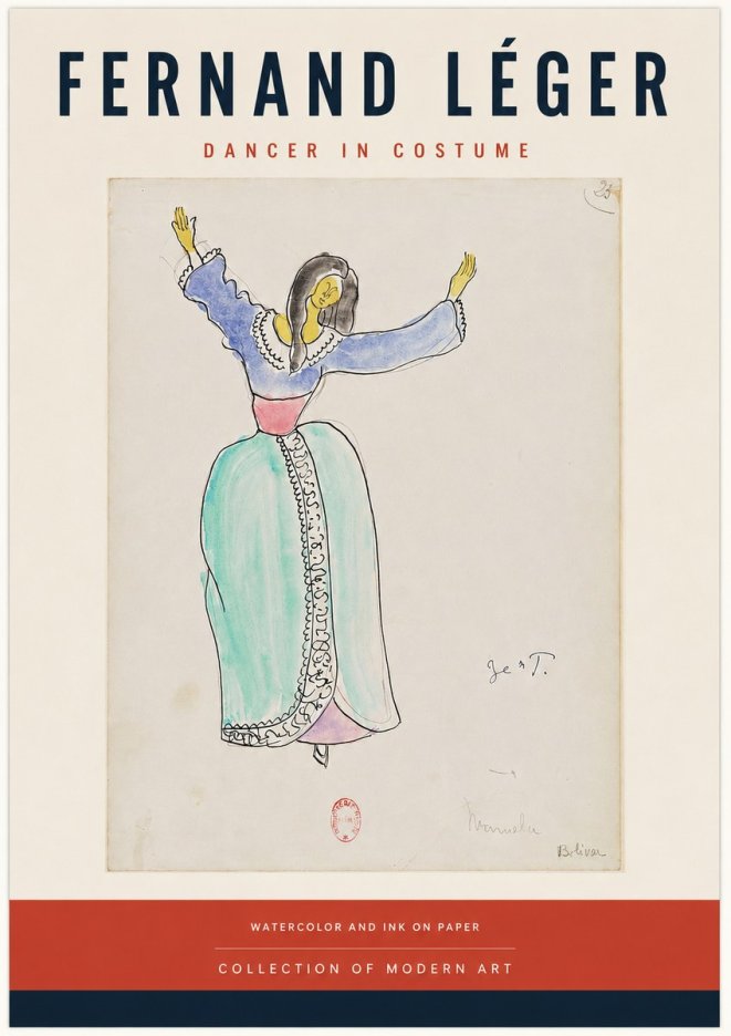 Fernand Léger Manuela Bolívar I No4 - Plakat