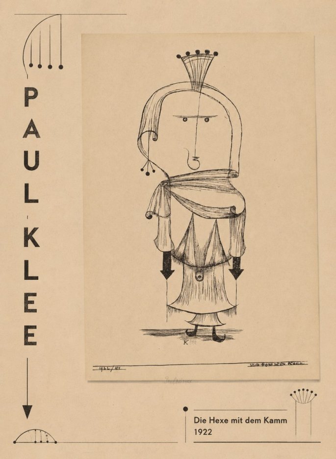Paul Klee Die Hexe Mit Dem Kamm No2 - Plakat