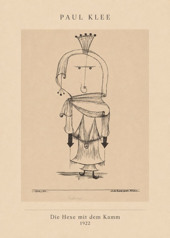 Paul Klee Die Hexe Mit Dem Kamm No4 - Plakat