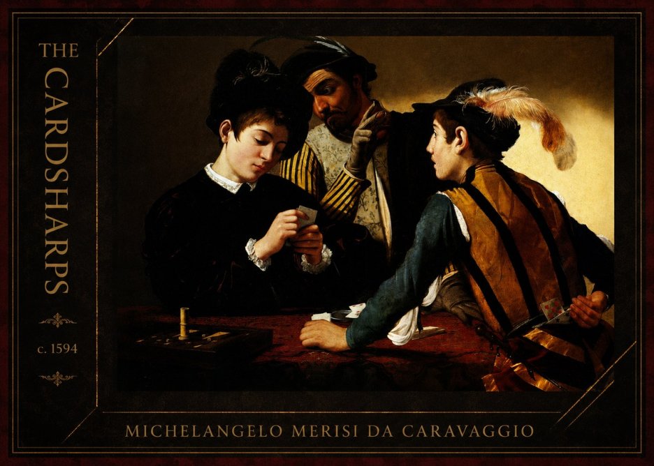 Michelangelo Merisi da Caravaggio The Cardsharps II No2 - Plakat