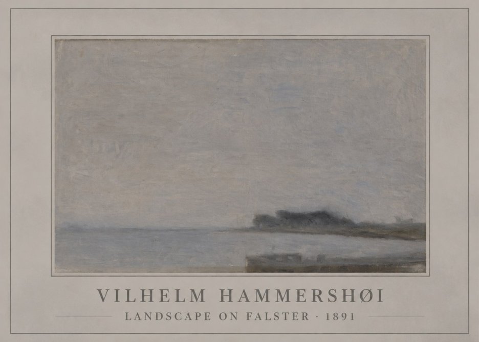 Vilhelm Hammershøi Landscape on Falster No6 - Plakat