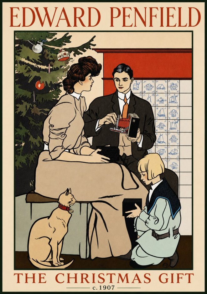 Edward Penfield The Christmas Gift No3 - Plakat