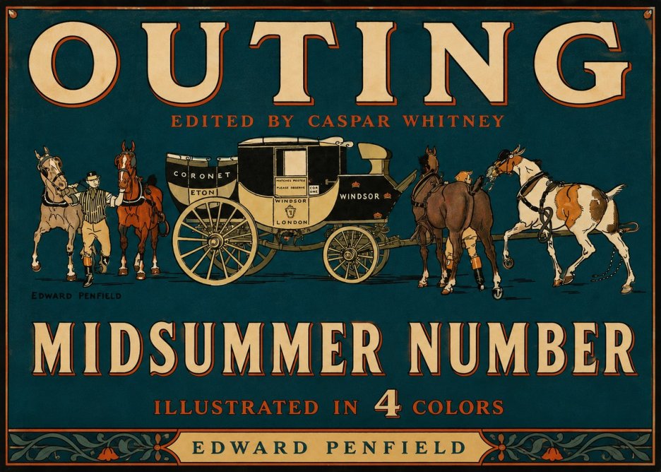 Edward Penfield Outing - Midsummer Number No4 - Plakat
