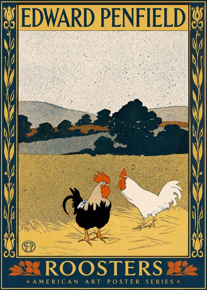 Edward Penfield Roosters No5 - Plakat
