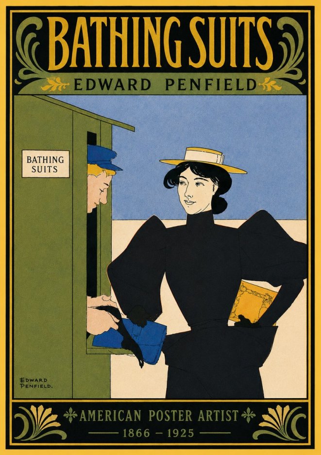 Edward Penfield Bathing Suits No5 - Plakat