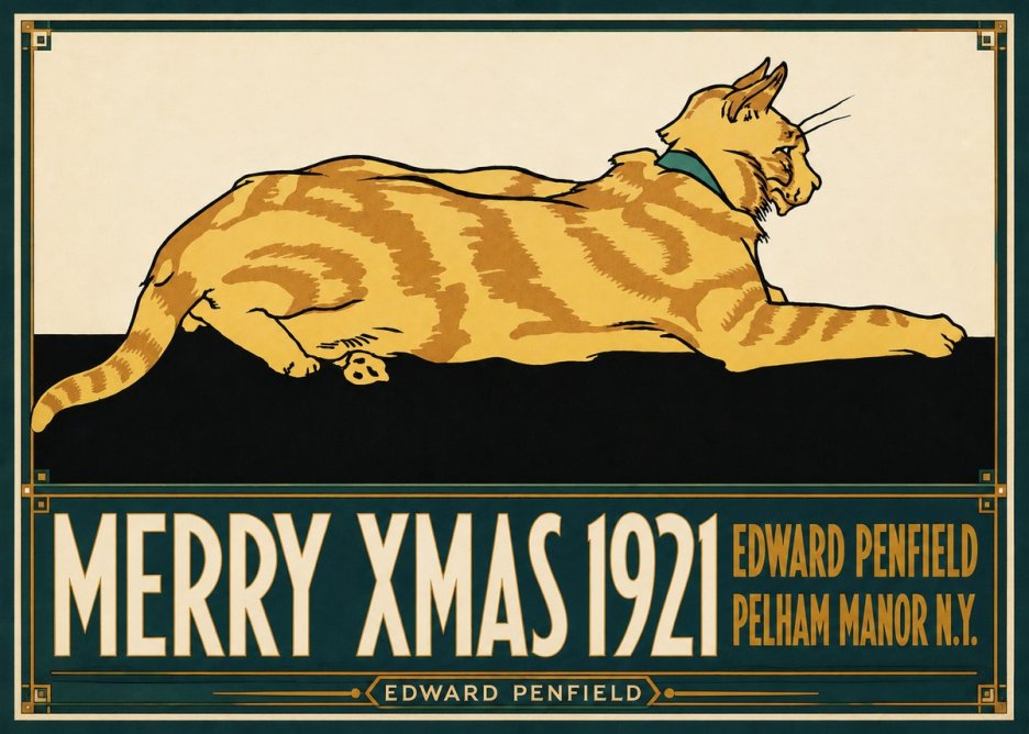 Edward Penfield Merry Xmas 1921 No6 - Plakat
