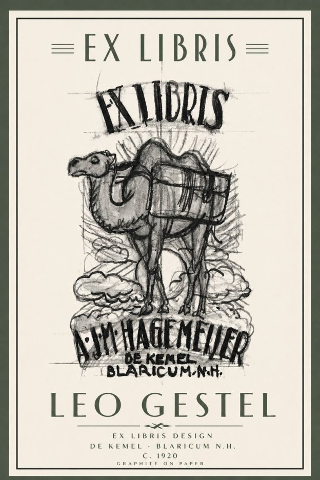 Leo Gestel Ex Libris Design No5 - Plakat