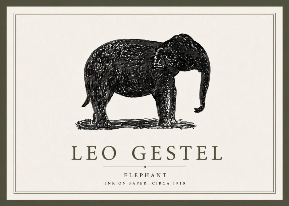 Leo Gestel Elephant No6 - Plakat