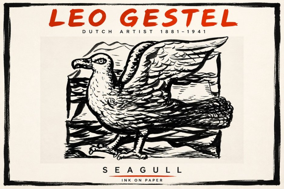 Leo Gestel Seagull No3 - Plakat
