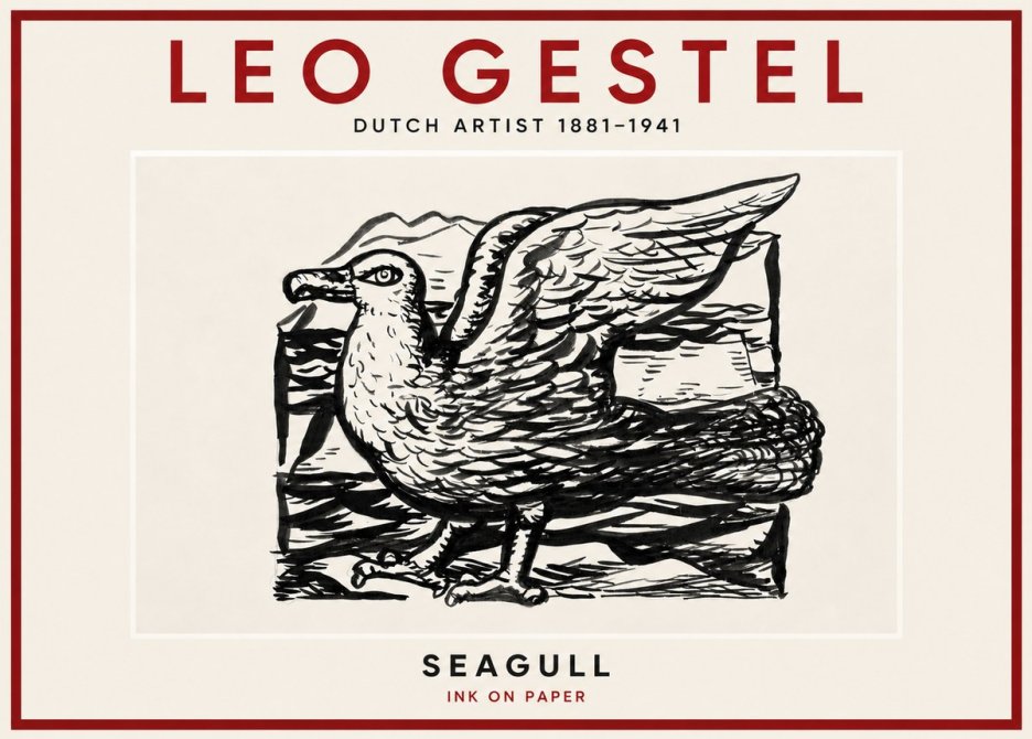 Leo Gestel Seagull No4 - Plakat