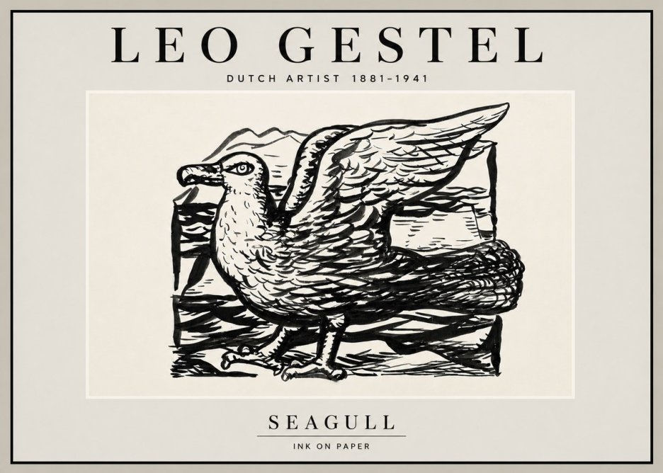 Leo Gestel Seagull No6 - Plakat