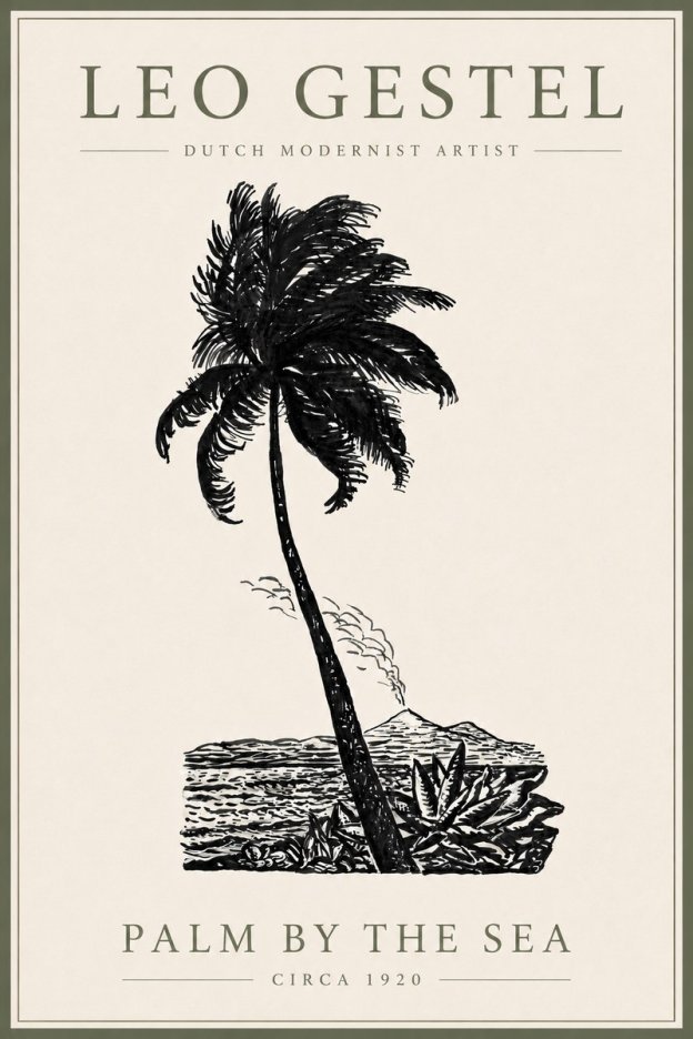 Leo Gestel Palm by the Sea No6 - Plakat