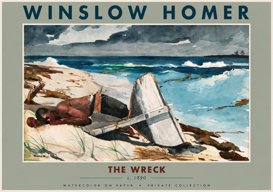 Winslow Homer The Wreck No4 - Plakat