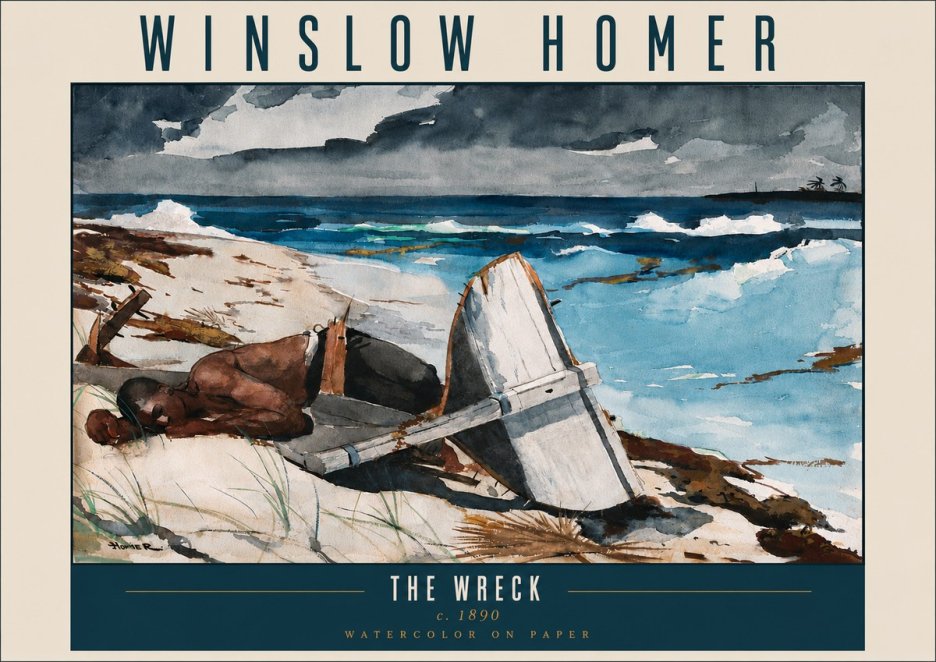 Winslow Homer The Wreck No5 - Plakat