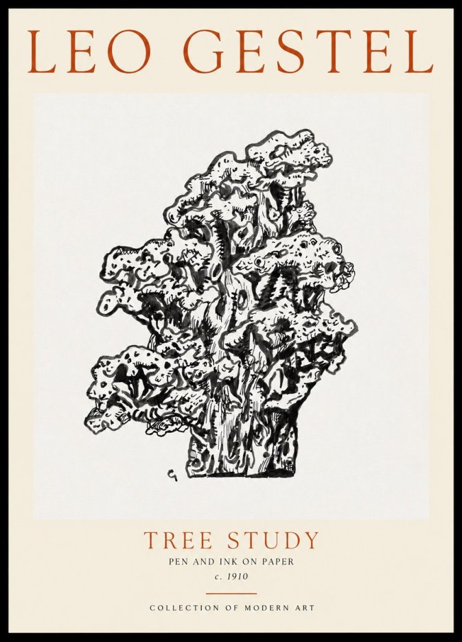 Leo Gestel Tree Study No3 - Plakat