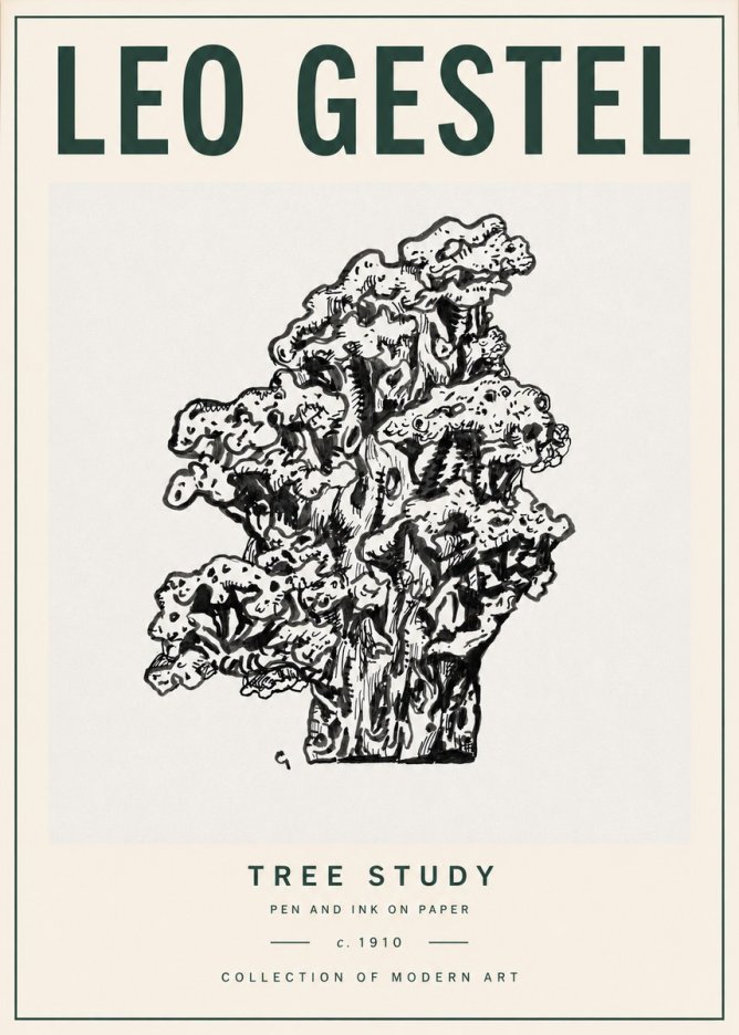 Leo Gestel Tree Study No4 - Plakat