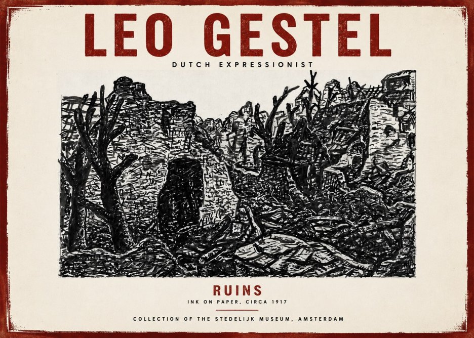 Leo Gestel Ruins No6 - Plakat
