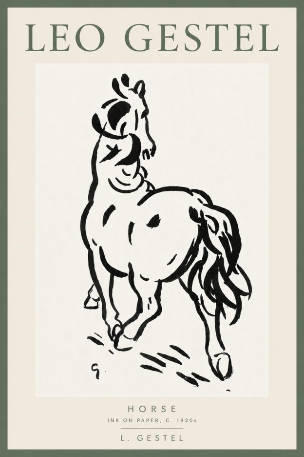 Leo Gestel Horse No6 - Plakat