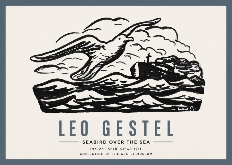 Leo Gestel Seabird over the Sea No5 - Plakat
