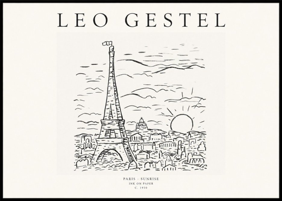 Leo Gestel Paris Sunrise No1 - Plakat