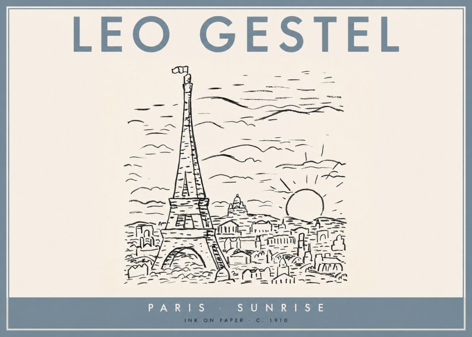 Leo Gestel Paris Sunrise No2 - Plakat