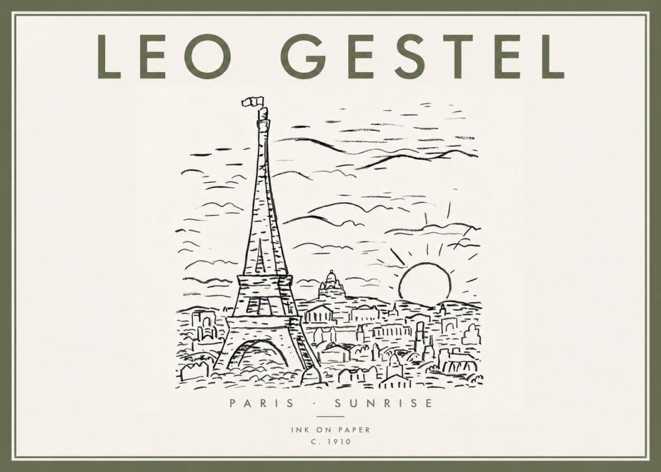 Leo Gestel Paris Sunrise No5 - Plakat