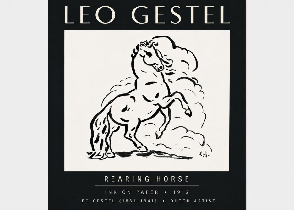Leo Gestel Rearing Horse No4 - Plakat