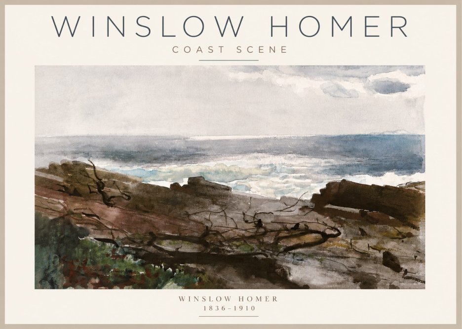 Winslow Homer Coast Scene No3 - Plakat
