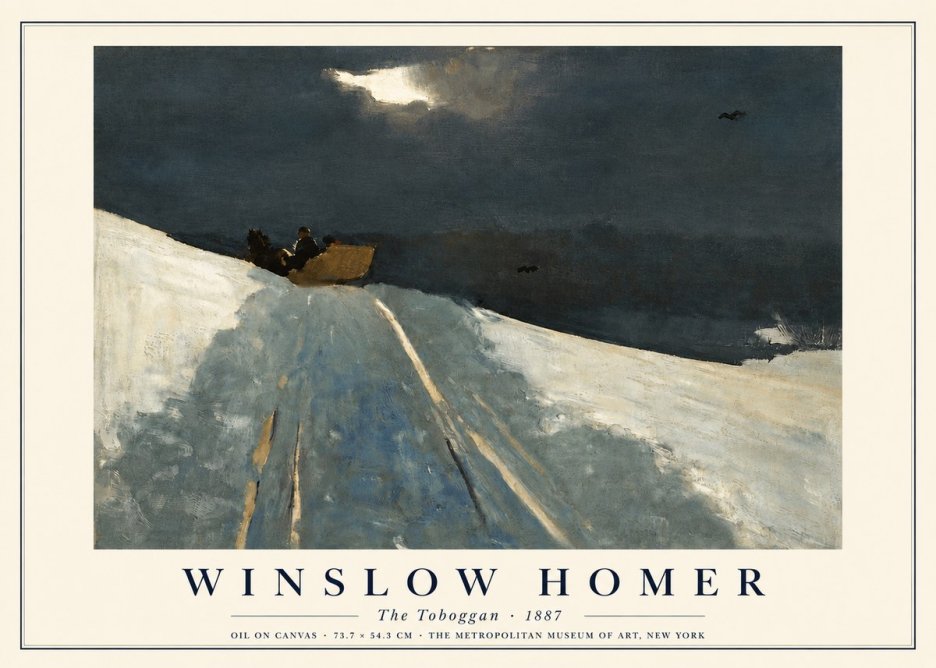 Winslow Homer The Toboggan No3 - Plakat