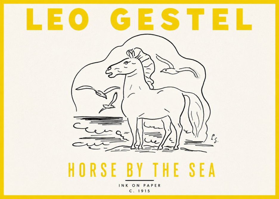 Leo Gestel Horse by the Sea No5 - Plakat