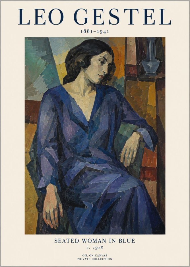 Leo Gestel Seated Woman in Blue No1 - Plakat