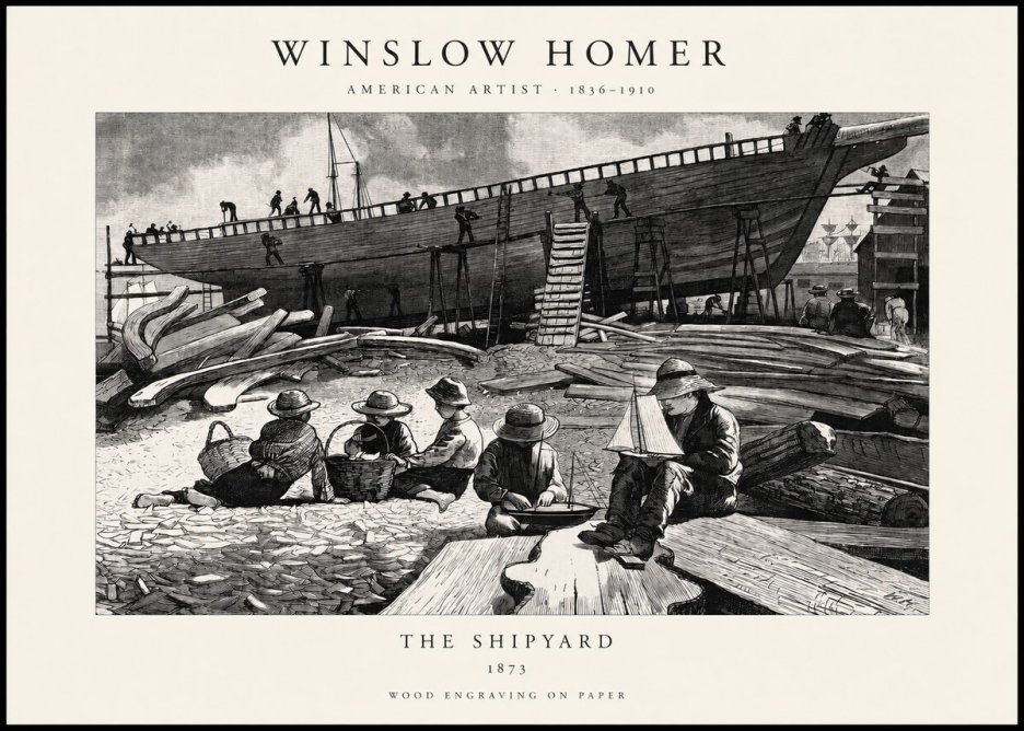 Winslow Homer The Shipyard No1 - Plakat