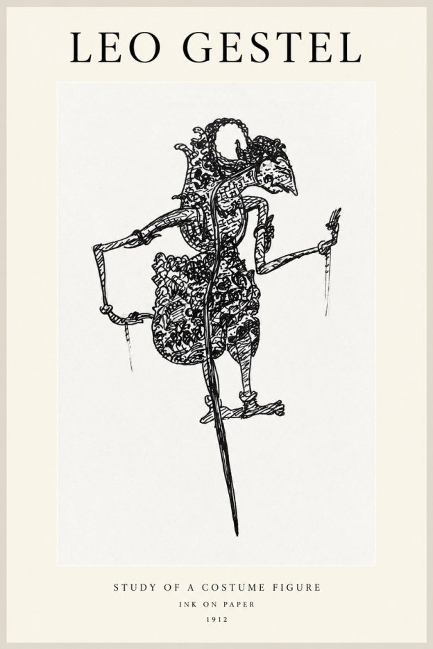 Leo Gestel Study of a Costume Figure No1 - Plakat