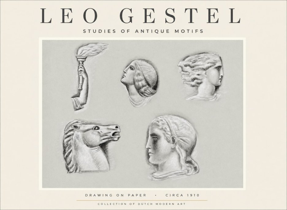 Leo Gestel Studies of Antique Motifs No1 - Plakat