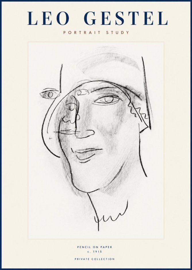 Leo Gestel Portrait Study II No2 - Plakat