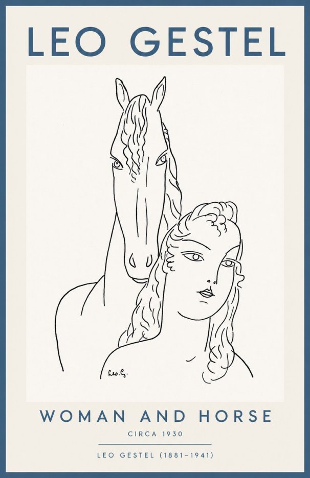 Leo Gestel Woman and Horse No2 - Plakat