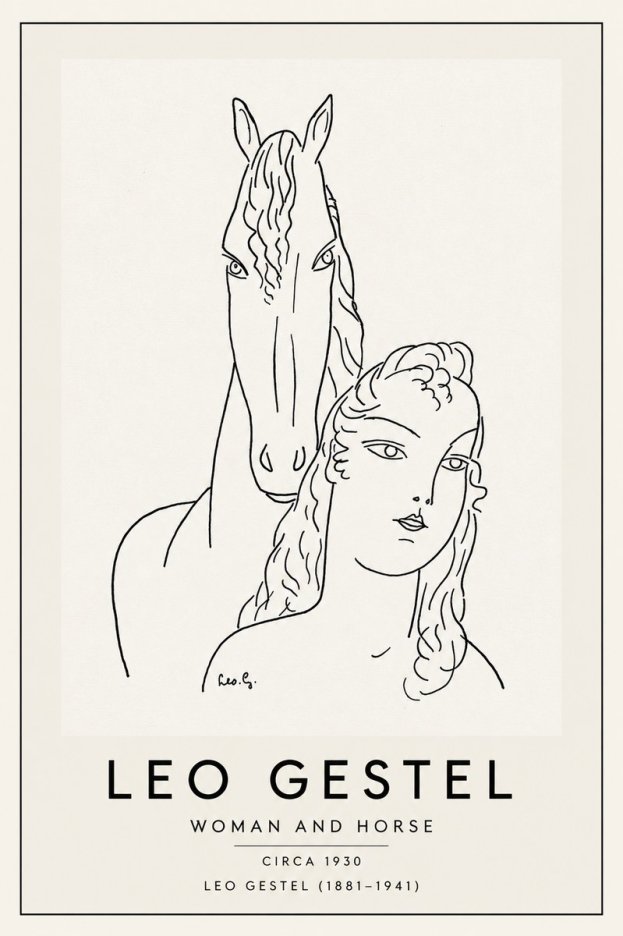 Leo Gestel Woman and Horse No3 - Plakat