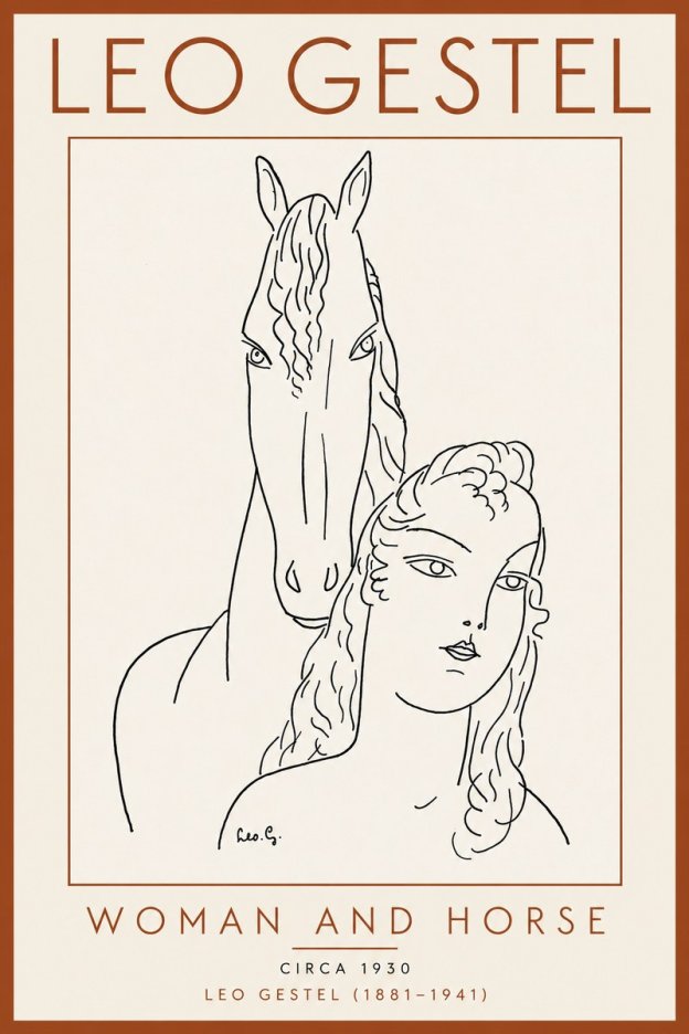 Leo Gestel Woman and Horse No5 - Plakat