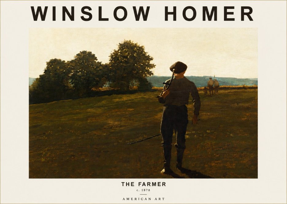 Winslow Homer The Farmer No3 - Plakat