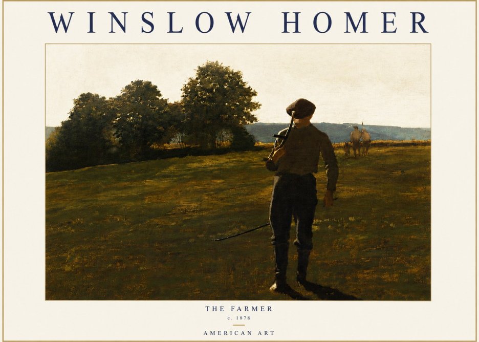 Winslow Homer The Farmer No4 - Plakat