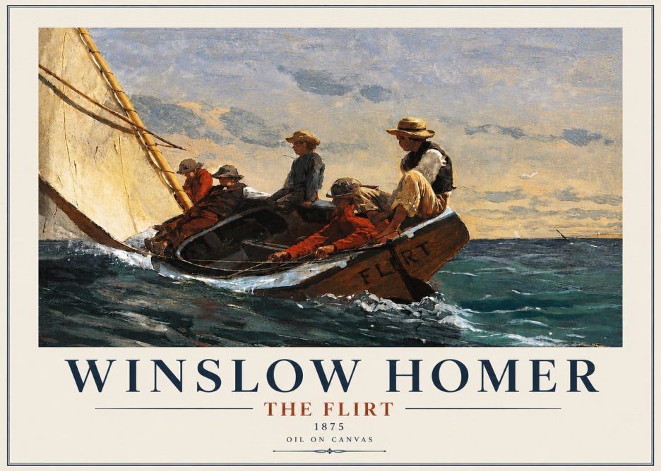Winslow Homer The Flirt No4 - Plakat