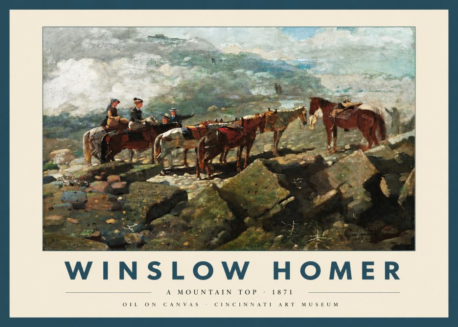 Winslow Homer A Mountain Top No2 - Plakat