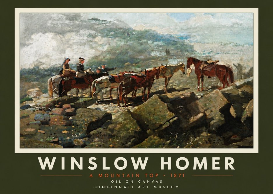 Winslow Homer A Mountain Top No5 - Plakat