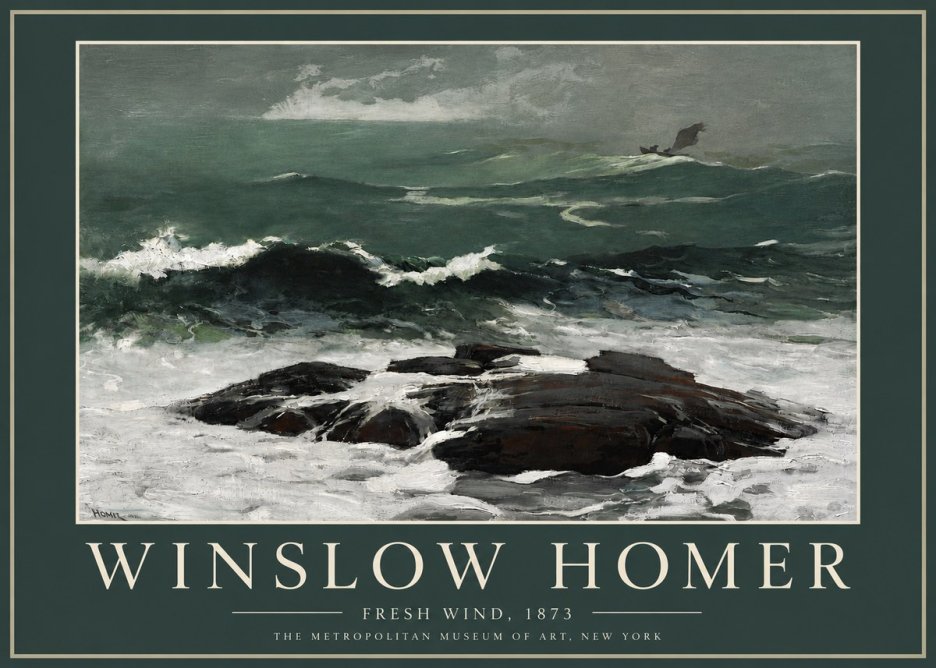 Winslow Homer Fresh Wind No4 - Plakat
