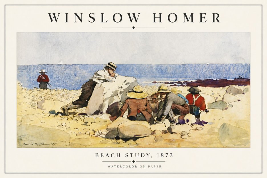 Winslow Homer Beach Study No6 - Plakat